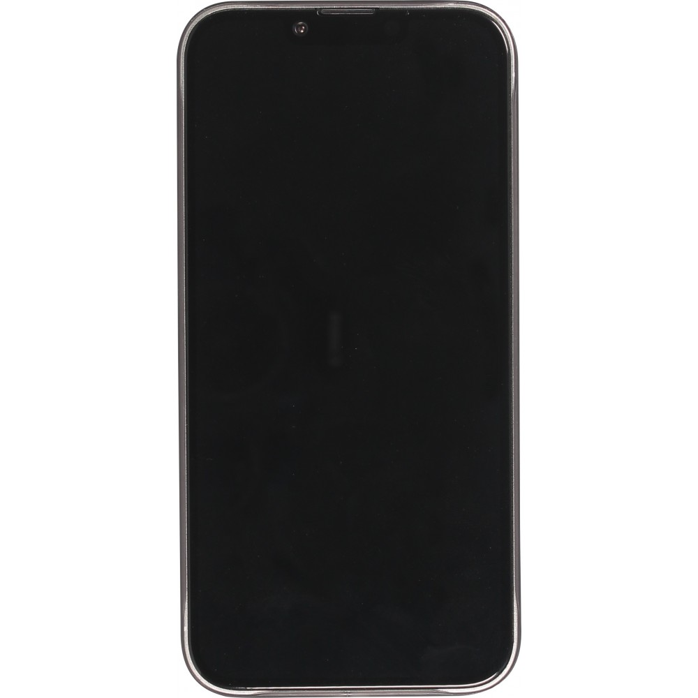 iPhone 14 Case Hülle - Plastik ultra dünn semi-transparent matt - Schwarz
