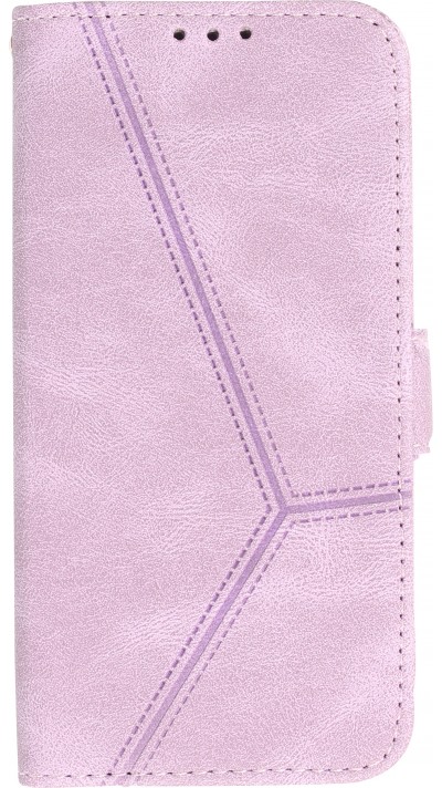 iPhone 14 Case Hülle - Flip Geometrisch - Violett