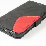 iPhone 15 Case Hülle - Flip classical elegant fine lines - Schwarz