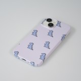 iPhone 14 Case Hülle - Gel starr hart - Kleiner Dinosaurier - Hellviolett