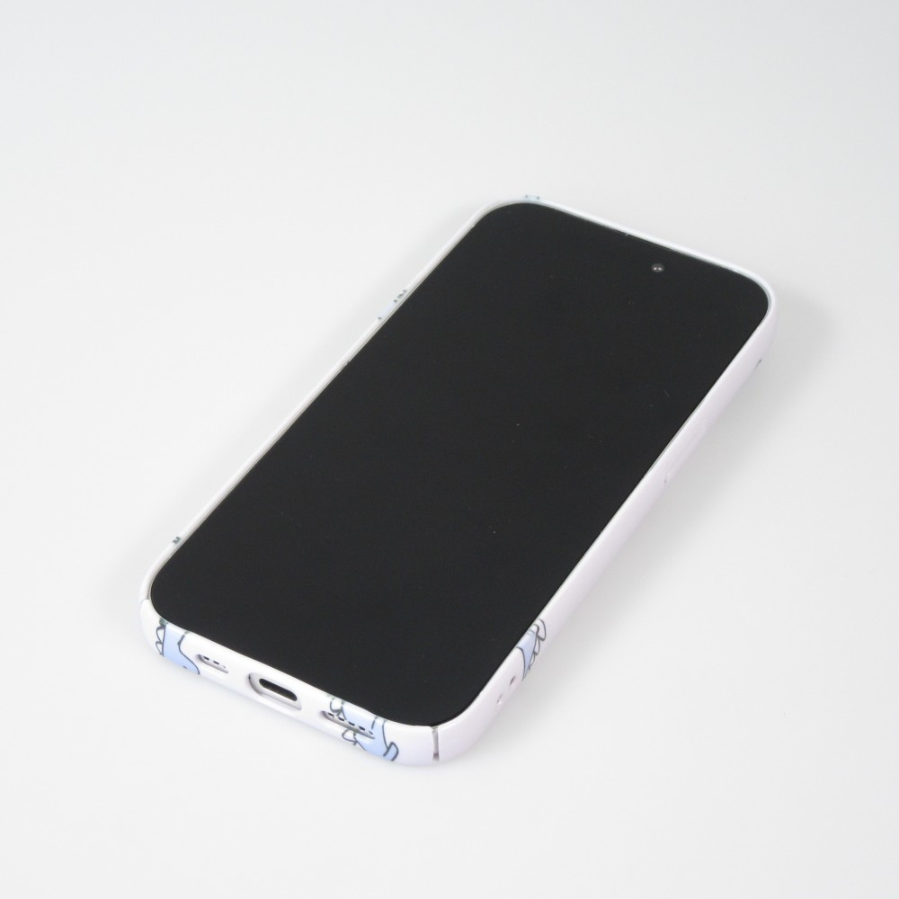 iPhone 14 Case Hülle - Gel starr hart - Kleiner Dinosaurier - Hellviolett