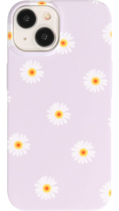 iPhone 15 Case Hülle - Kunststoff glossy Kleine Blümchen - Hellviolett