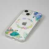 iPhone 16e Case Hülle - Gummi Silikon steif mit MagSafe Frühlings Blumen - Transparent