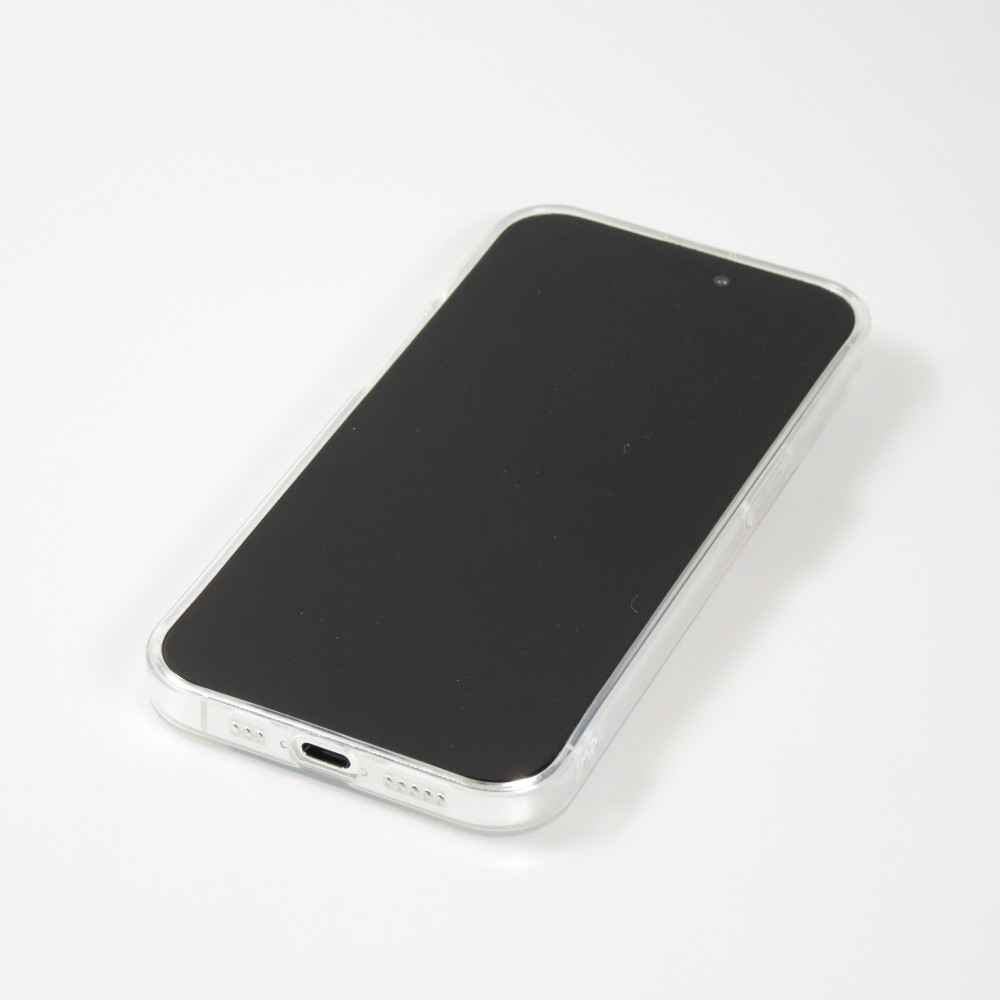 iPhone 15 Case Hülle - Silikon Cover transparent süsse kleine Katze
