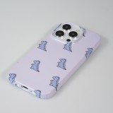 iPhone 15 Pro Max Case Hülle - Kunststoff glossy Kleiner Dinosaurier - Hellviolett