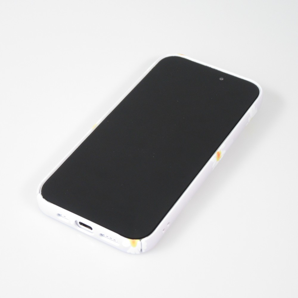 iPhone 15 Pro Max Case Hülle - Kunststoff glossy Kleine Blümchen - Hellviolett