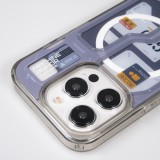 iPhone 15 Pro Case Hülle - Gummi Silikon Machine Armor Type-G20 MagSafe - Dunkelblau