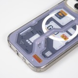 iPhone 15 Pro Case Hülle - Gummi Silikon Machine Armor Type-G20 MagSafe - Dunkelblau