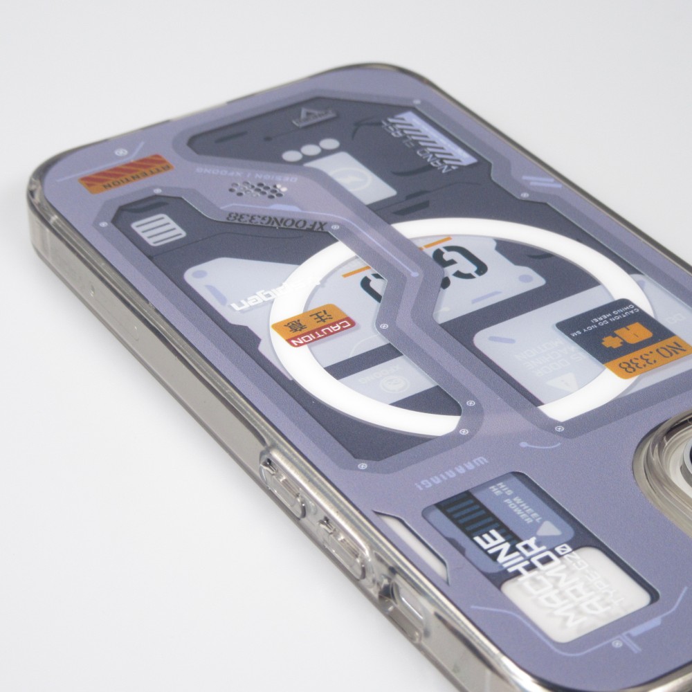 iPhone 15 Pro Case Hülle - Gummi Silikon Machine Armor Type-G20 MagSafe - Dunkelblau