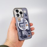 iPhone 15 Pro Case Hülle - Gummi Silikon Machine Armor Type-G20 MagSafe - Dunkelblau