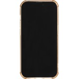 Coque iPhone 14 Pro - Gel silicone bumper super flexible avec porte-carte transparent - Or