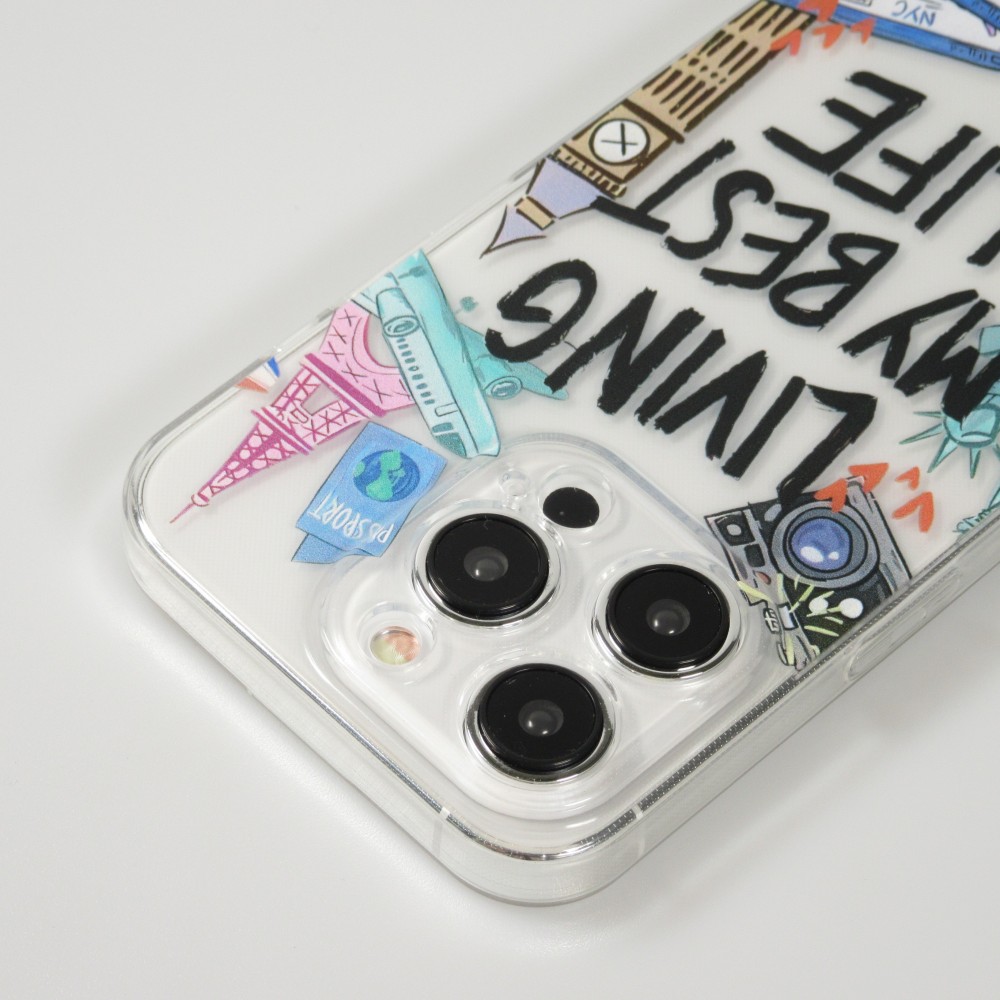 Coque iPhone 14 Pro Max - Gel silicone transparent Living my best Life