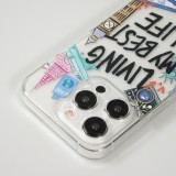 Coque iPhone 14 Pro Max - Gel silicone transparent Living my best Life