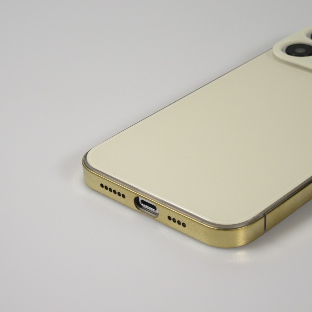 iPhone 14 Pro Case Hülle - Unsichtbares Schutzcover in iPhone Farbe - Gold