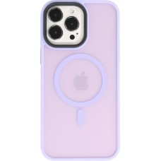 Coque iPhone 14 Pro Max - Jelly cover glass semi-transparente MagSafe - Light purple