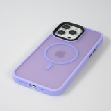 Coque iPhone 14 Pro Max - Jelly cover glass semi-transparente MagSafe - Light purple