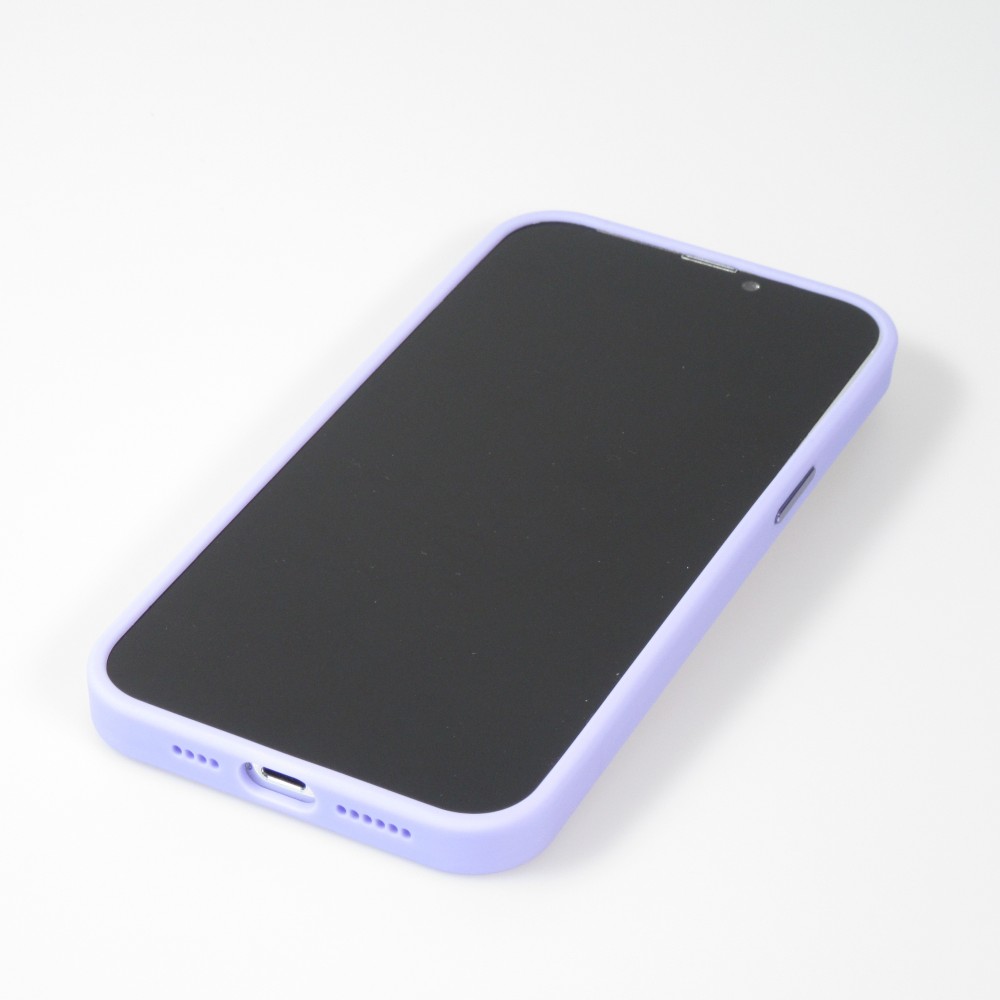 Coque iPhone 14 Pro Max - Jelly cover glass semi-transparente MagSafe - Light purple