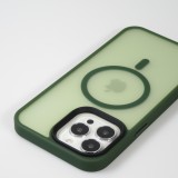 iPhone 13 Pro Max Case Hülle - Jelly cover glass semi-durchsichtig MagSafe - Midnight green