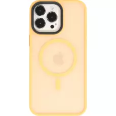 Coque iPhone 14 Pro Max - Jelly cover glass semi-transparente MagSafe - Orange