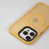 Coque iPhone 14 Pro Max - Jelly cover glass semi-transparente MagSafe - Orange