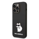 iPhone 14 Pro Case Hülle - Karl Lagerfeld Silikon Soft-Touch Choupette - Schwarz