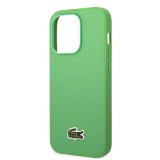iPhone 14 Pro Max Case Hülle - Lacoste Petit Piqué Effekt mit MagSafe und gesticktem Logo-Patch - Grün