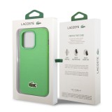 iPhone 14 Pro Max Case Hülle - Lacoste Petit Piqué Effekt mit MagSafe und gesticktem Logo-Patch - Grün