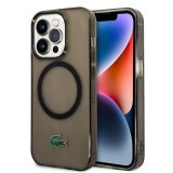iPhone 14 Pro Case Hülle - Lacoste Transparent-Lackgel mit MagSafe - Schwarz
