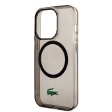 iPhone 14 Pro Case Hülle - Lacoste Transparent-Lackgel mit MagSafe - Schwarz