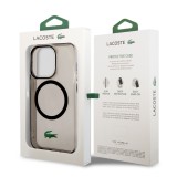 iPhone 14 Pro Case Hülle - Lacoste Transparent-Lackgel mit MagSafe - Schwarz