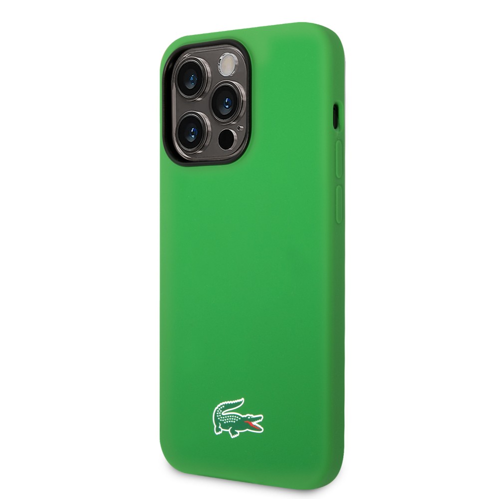 iPhone 14 Pro Max Case Hülle - Lacoste Silikon Soft Touch Magsafe - Grün