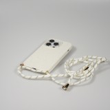 Samsung iPhone 16e Case Hülle - Bio Eco-Friendly Vegan mit Handykette Necklace - Weiss