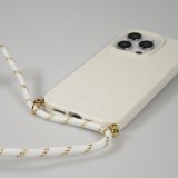 Samsung iPhone 16e Case Hülle - Bio Eco-Friendly Vegan mit Handykette Necklace - Weiss