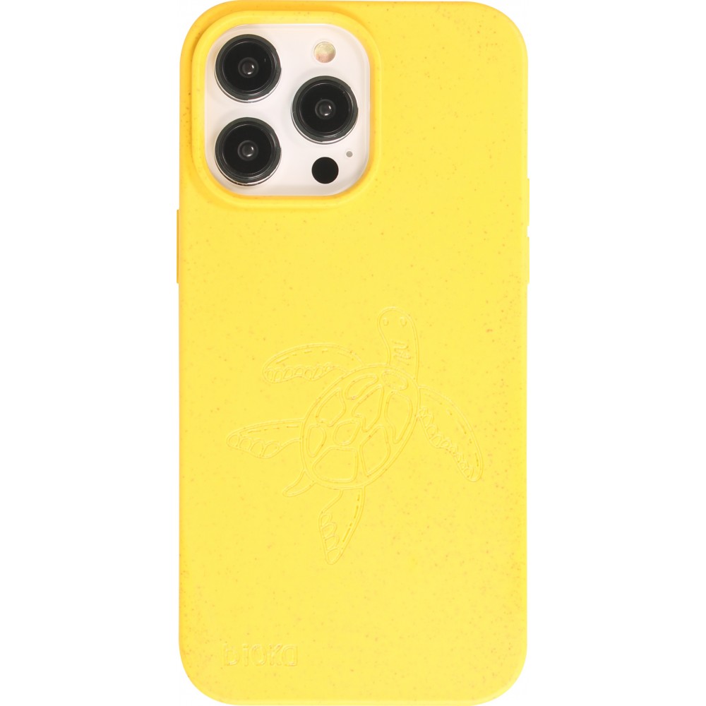 iPhone 14 Pro Max Case Hülle - Bioka Biologisch Abbaubar Eco-Friendly Kompostierbar - Seele der Schildkröte - Gelb
