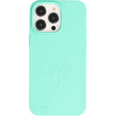 iPhone 14 Pro Max Case Hülle - Bioka Biologisch Abbaubar Eco-Friendly Kompostierbar - Seele der Schildkröte - Türkis