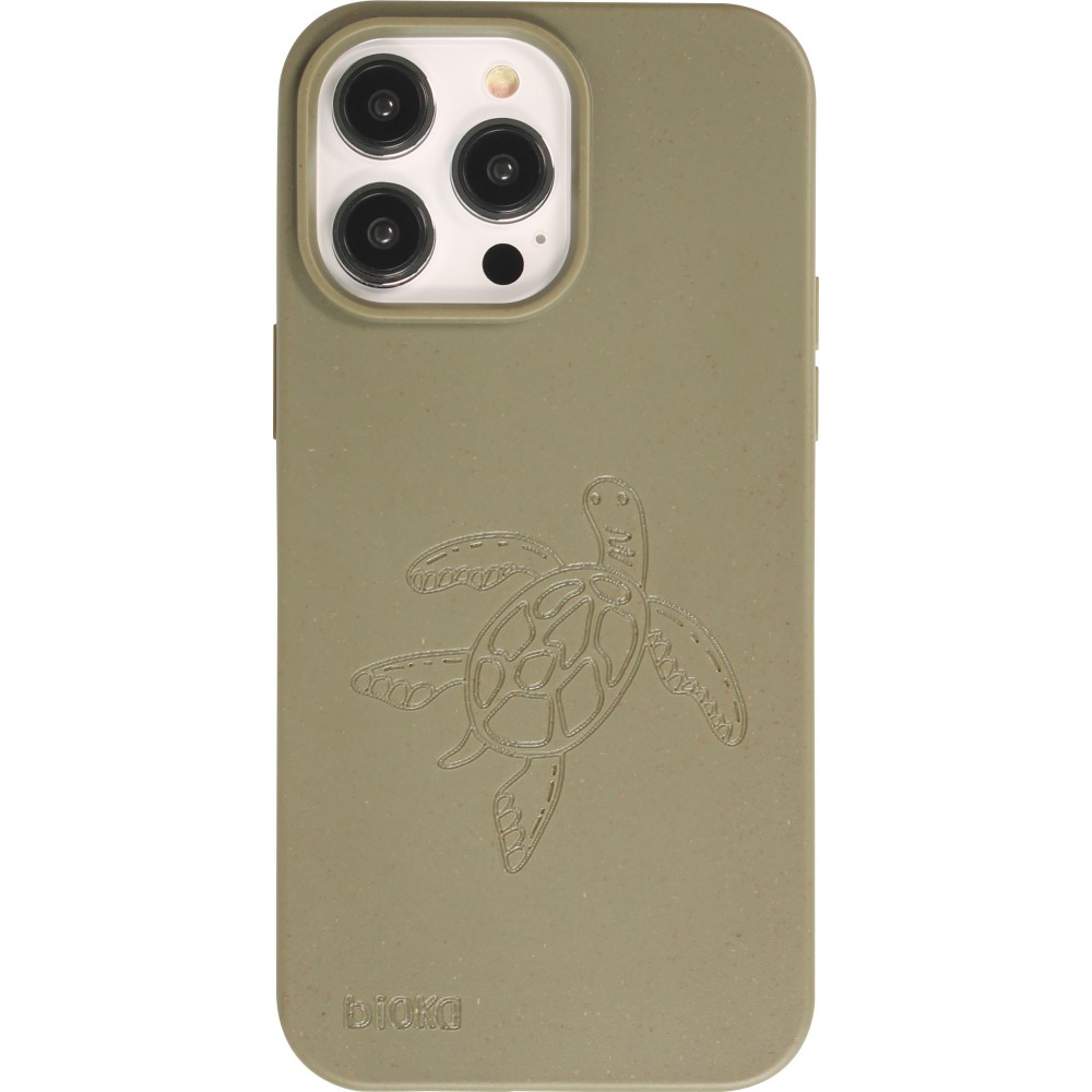 iPhone 14 Pro Max Case Hülle - Bioka Biologisch Abbaubar Eco-Friendly Kompostierbar - Seele der Schildkröte - Dunkelgrün