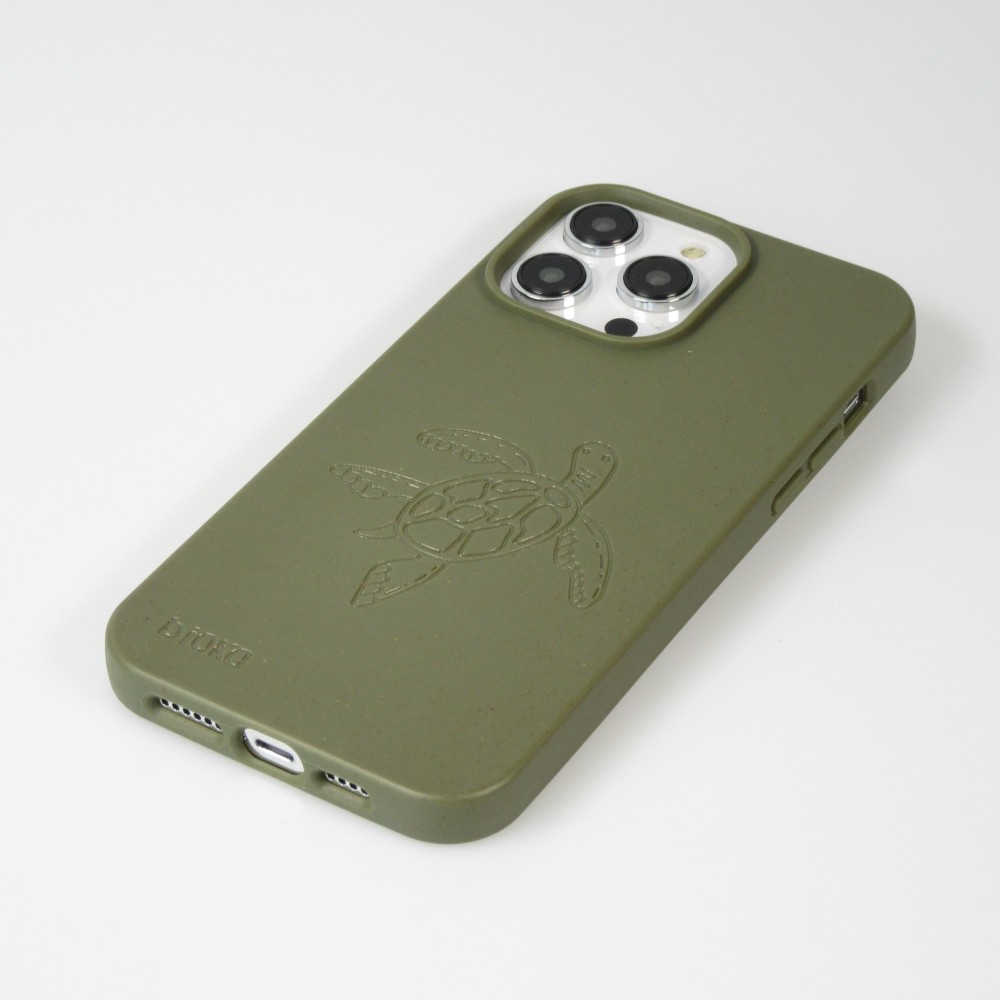 iPhone 14 Pro Max Case Hülle - Bioka Biologisch Abbaubar Eco-Friendly Kompostierbar - Seele der Schildkröte - Dunkelgrün
