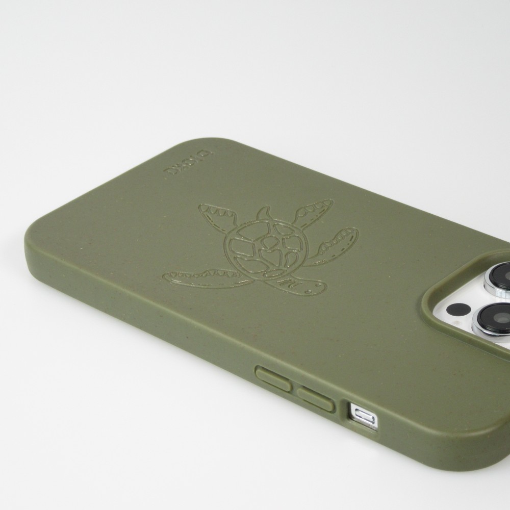 iPhone 14 Pro Max Case Hülle - Bioka Biologisch Abbaubar Eco-Friendly Kompostierbar - Seele der Schildkröte - Dunkelgrün