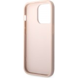 iPhone 14 Pro Max Case H&uuml;lle - Guess PU 4G mit Metall-Logo - Rosa