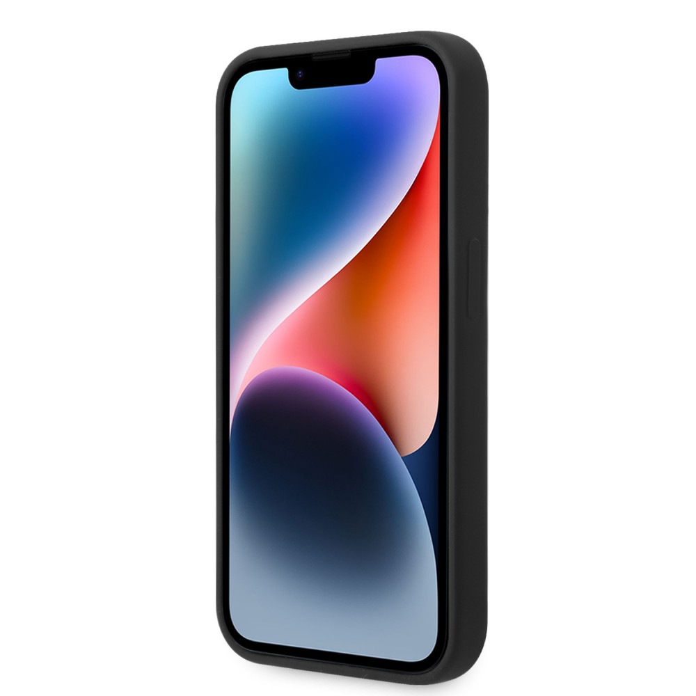 iPhone 14 Plus Case Hülle - Karl Lagerfeld Rue St-Guillaume Silikon Soft-Touch - Schwarz