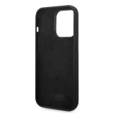 iPhone 14 Plus Case Hülle - Karl Lagerfeld Rue St-Guillaume Silikon Soft-Touch - Schwarz