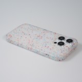 iPhone 14 Pro Max Case Hülle - Silikon neu zusammengesetzt mit mehrfarbigen Punkten Sensation Dots - Transparent