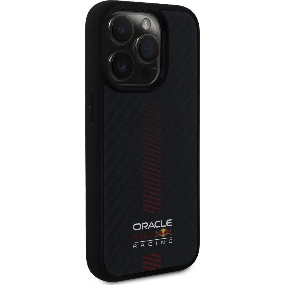 iPhone 14 Pro Case Hülle - Red Bull Racing Carbon Powerbar MagSafe - Schwarz