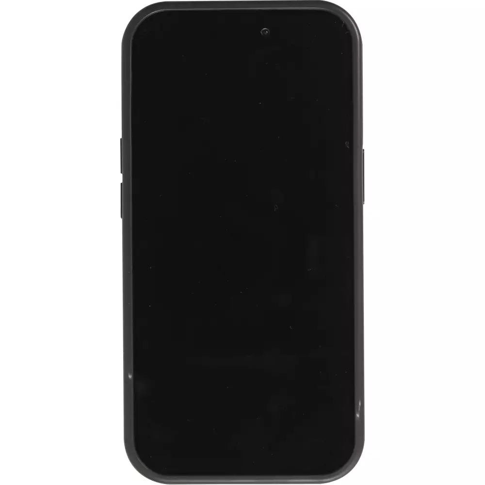 Coque iPhone 14 Pro Max - Silicone avec surface tufting effet fleur - Noir