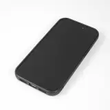 Coque iPhone 14 Pro Max - Silicone avec surface tufting effet fleur - Noir