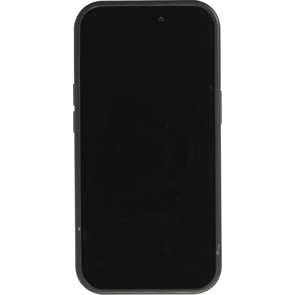Coque iPhone 14 Pro Max - Silicone avec surface tufting effet peau de vache - Noir