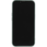 iPhone 14 Pro Case Hülle - Glattes Silikon mit Kartenfach & extra Kameraschutz - Dunkelgrün