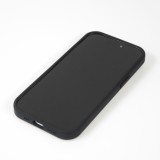 Coque iPhone 14 Pro Max - Silicone mat soft touch avec lignes en relief  - Noir