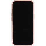 iPhone 15 Pro Max Case Hülle - Mattes Soft-Touch-Silikon mit Relieflinien - Rosa
