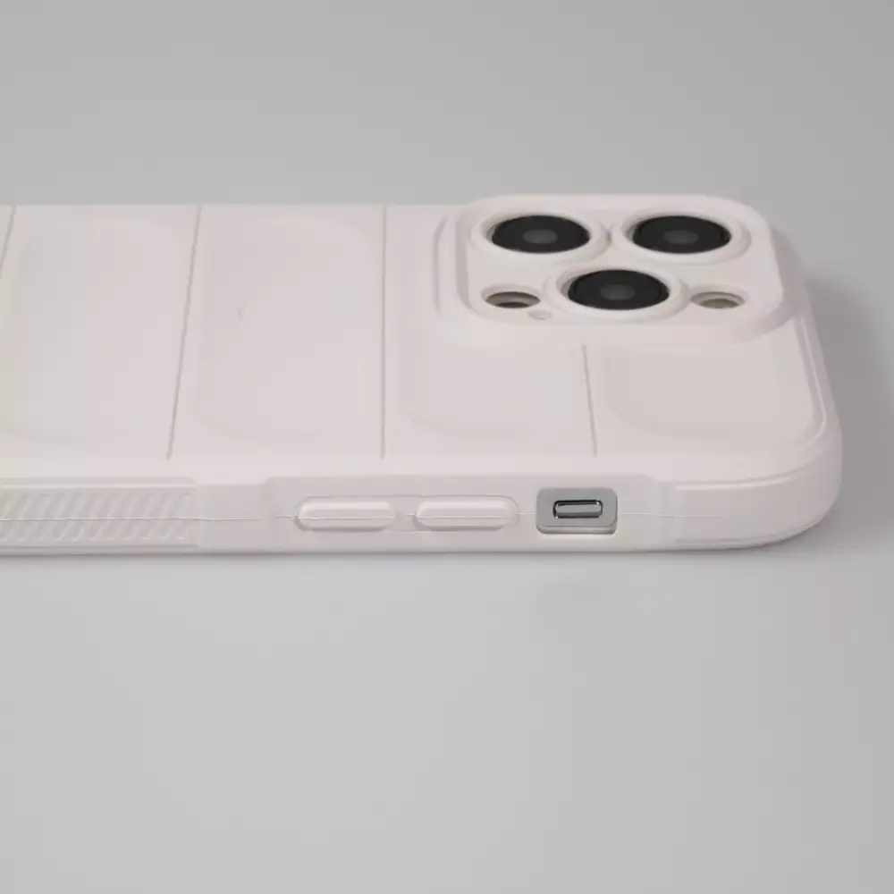 Coque iPhone 14 Pro Max - Silicone renforcé avec double couche de protection - Blanc